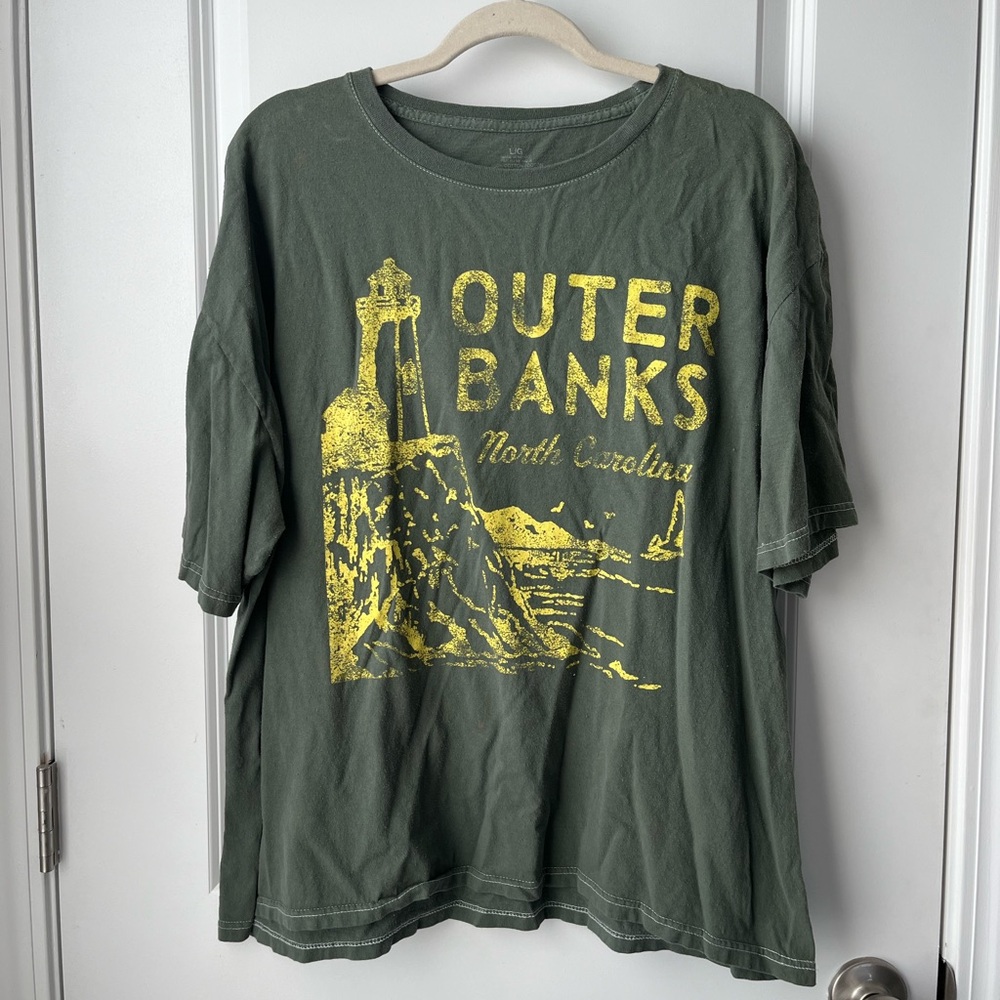 outer banks run down looking tshirt